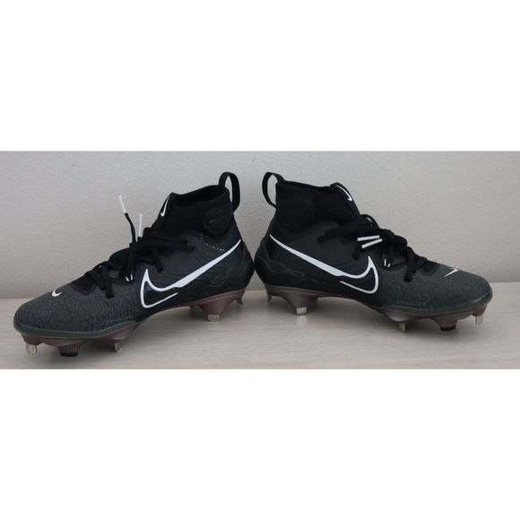Nike DJ6517-010 Men's Sz 7 Black/Gray Alpha Huarache NXT Metal Baseball Cleats - Picture 4 of 9